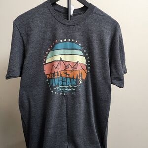 Tultex Gray Pikes Peak Graphic Tee Large